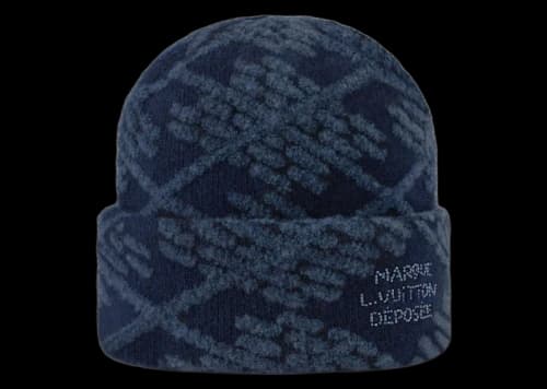 Louis Vuitton LV Crush Damier Argyle Beanie Bleu Denim