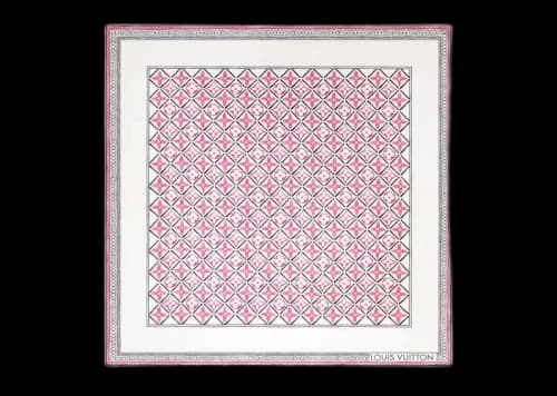 Louis Vuitton Monogram Flower Tile Square 90 Light Pink