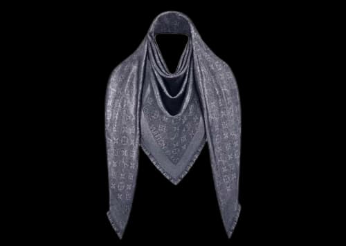 Louis Vuitton Monoglam Shawl Navy Blue