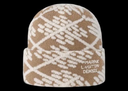 Louis Vuitton LV Crush Damier Argyle Beanie Beige