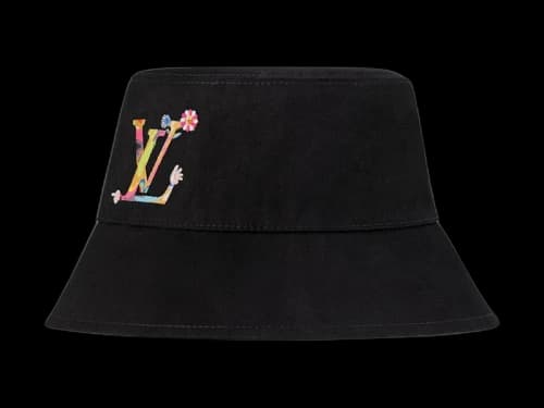 Louis Vuitton x Takashi Murakami Reversible Superflat Bucket Hat Black