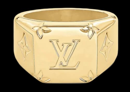 Louis Vuitton Monogram Signet Ring Gold
