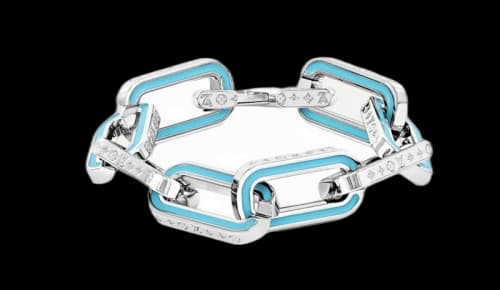 Louis Vuitton LV Monogram Links Chain Bracelet Silver