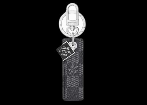 Louis Vuitton Bag Charm and Key Holder LV Tab Black