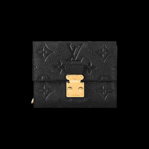 Louis Vuitton MéTis Compact Wallet 'Black Monogram Embossed Empreinte Cowhide Leather'