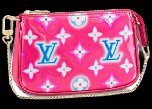 Louis Vuitton Mini Pochette Accessories Fuschia Neon
