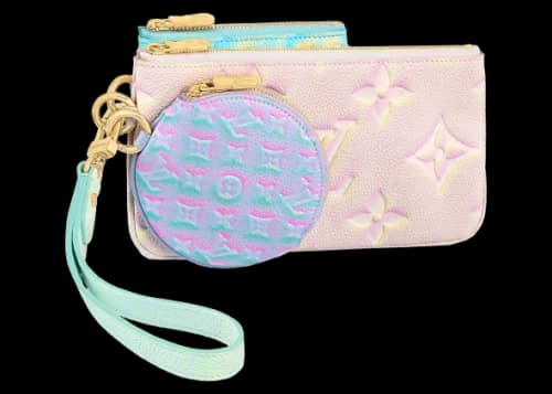 Louis Vuitton Trio Pouch Pink/Vert d'eau Green/Lilas Purple
