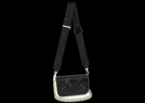 Louis Vuitton Wallet On Strap Bubblegram Black