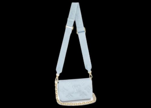 Louis Vuitton Wallet On Strap Bubblegram Blue Glacier