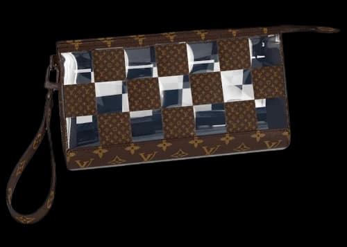 Louis Vuitton Standing Pouch Brown/Clear