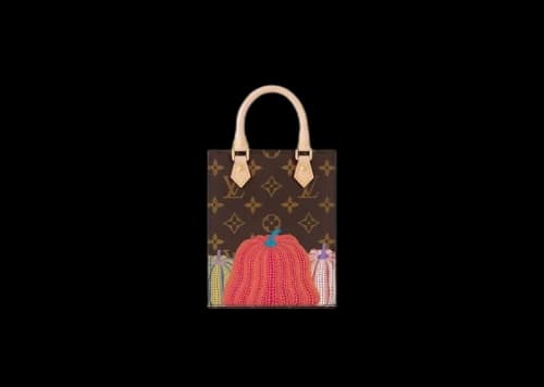 Louis Vuitton LV x YK Petit Sac Plat Pumpkin Print