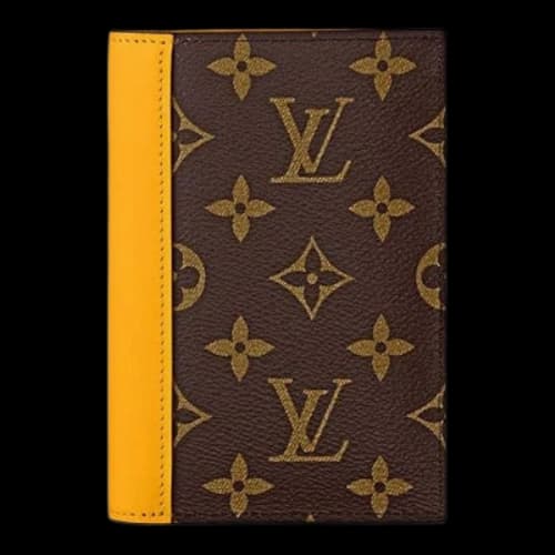 LOUIS VUITTON Passport Cover Monogram Macassar Canvas 'Yellow'