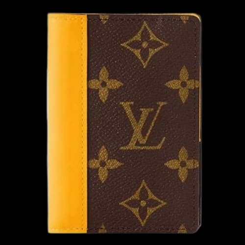 LOUIS VUITTON Pocket Organizer Monogram Macassar Canvas 'Jaune Mat'