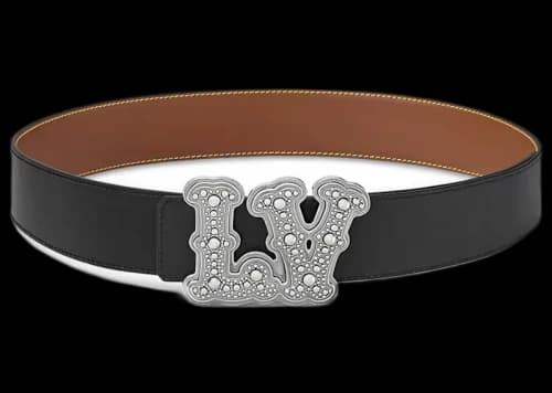 Louis Vuitton LV Ranch Studs 40mm Reversible Belt Black