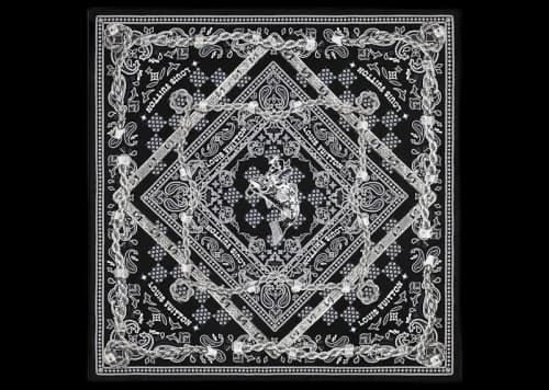 Louis Vuitton Monogram Tied Up Silk Bandana Black
