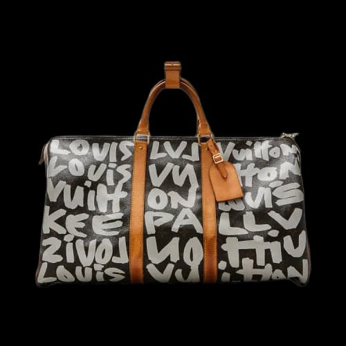 Louis Vuitton x Stephen Sprouse Monogram Graffiti Keepall 50 Boston Bag 'Brown/White'