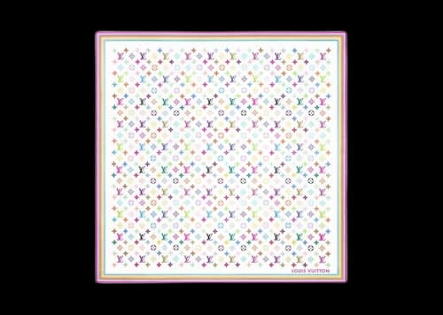 Louis Vuitton x Takashi Murakami Multicolor Square 90 Silk