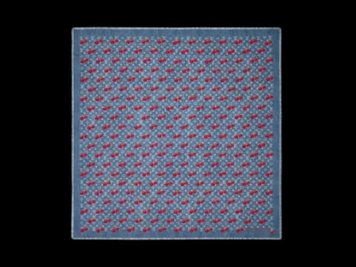 Louis Vuitton x Takashi Murakami Denim Cherry Shawl Blue Denim