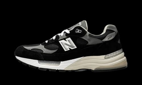 New Balance 992 Black Grey Suede
