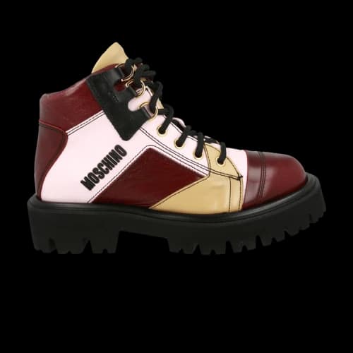Moschino Colorblock Ankle Boot 'Burgundy Tan' (Women's)