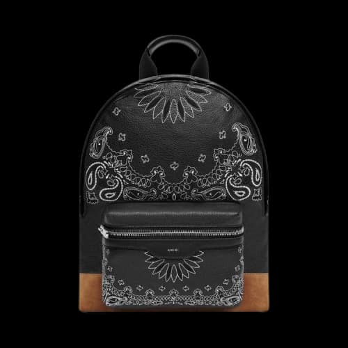 Amiri Bandana Classic Backpack 'Black/Cognac'