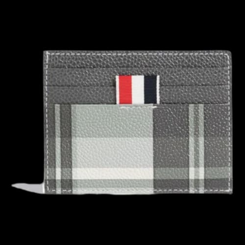THOM BROWNE Card Holder 'Grey White'