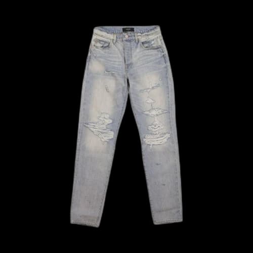 Amiri Denim Slouch Destroyed Jeans 'Washed Blue'