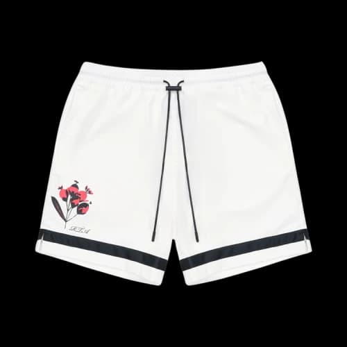 RtA Clyde Elasticated Shorts White Poppy