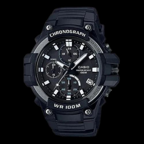 CASIO Waterproof Mens Navy Blue Analog