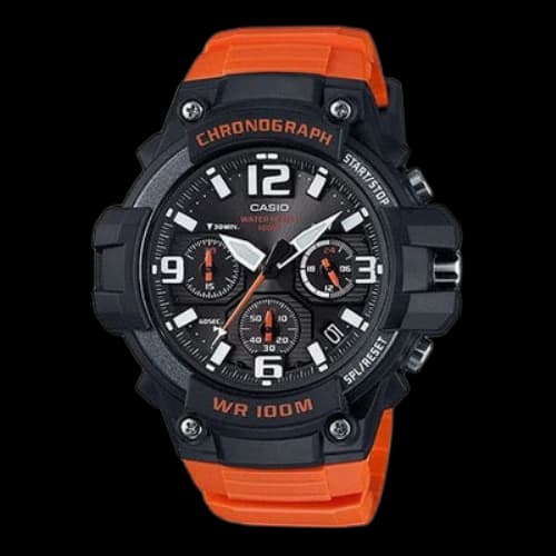 CASIO VINTAGE Series Sports Quartz Waterproof Mens Orange Analog