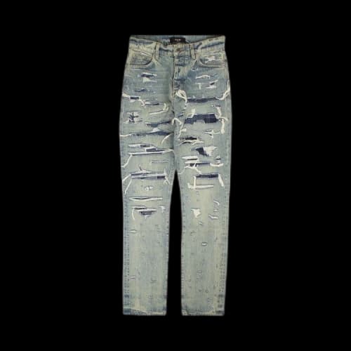 Amiri Relaxed Boro Repair Jeans 'Blue'