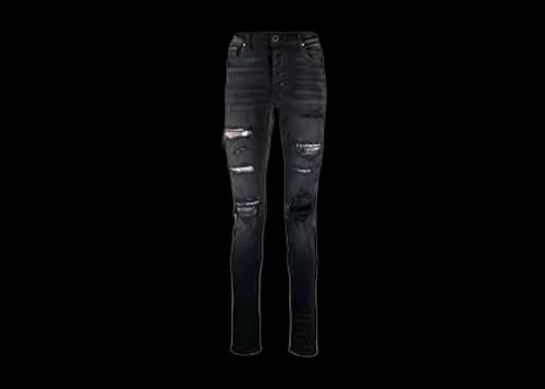 AMIRI Aged Ripped Skinny Jeans Black
