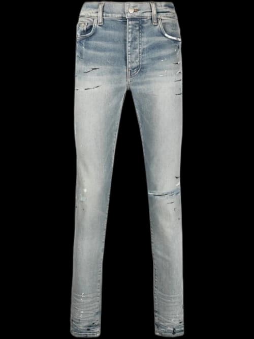 AMIRI Distressed Painter Skinny Jeans Clay Indigo