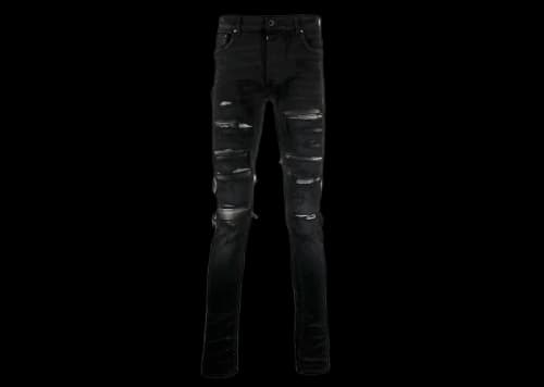 AMIRI Distressed Skinny Jeans Black