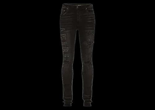 AMIRI Logo Applique Jeans Black
