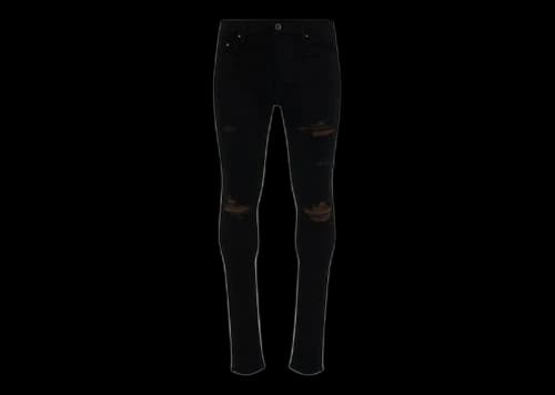 AMIRI MX1 Ultra Suede Skinny Jeans Black