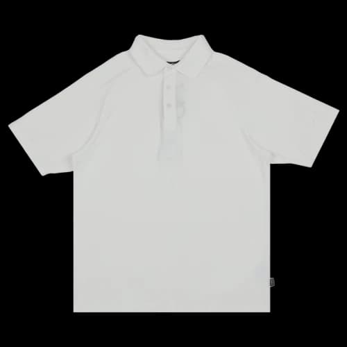 Malbon Evergreen Raglan Sleeve Mesh Polo 'White'