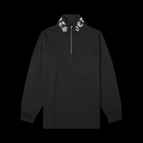 Vetements Gothic Logo Zip Turtleneck 'Black'