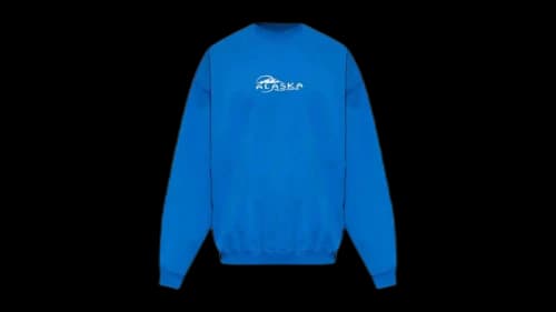 Vetements Alaska Tourist Sweatshirt Blue
