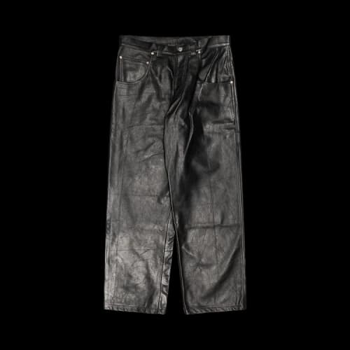Vetements Leather Hip-Hop Pants 'Black'