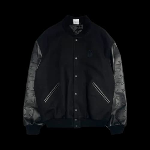 Vetements Biker Cross Embroidered Varsity Jacket 'Black'