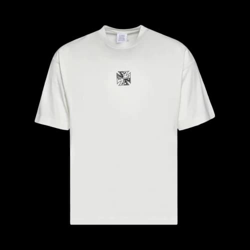Vetements Biker Cross Logo T-Shirt 'Vanilla'