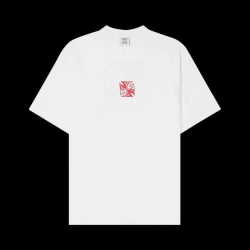 Vetements Double Biker Short-Sleeve Logo T-Shirt 'White'