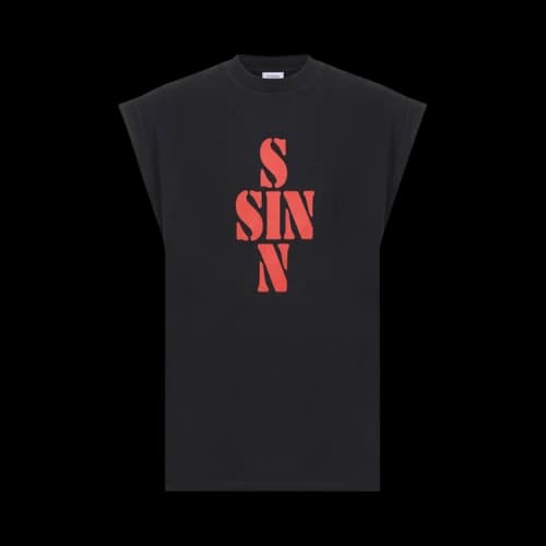 Vetements Sin Sleeveless T-Shirt 'Black'