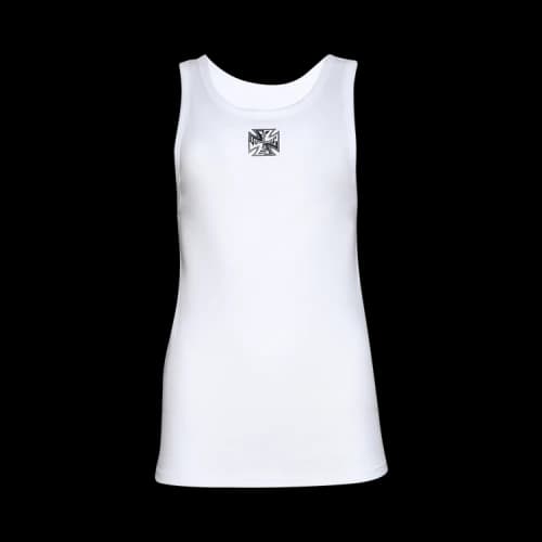 Vetements Biker Cross Logo Tank Top 'White'