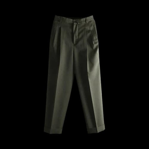 Margaret Howell Stitch Pleat Trouser 'Khaki Brown'