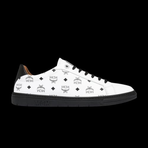 MCM Visetos Terrain Low 'Monogram Print - White Black'