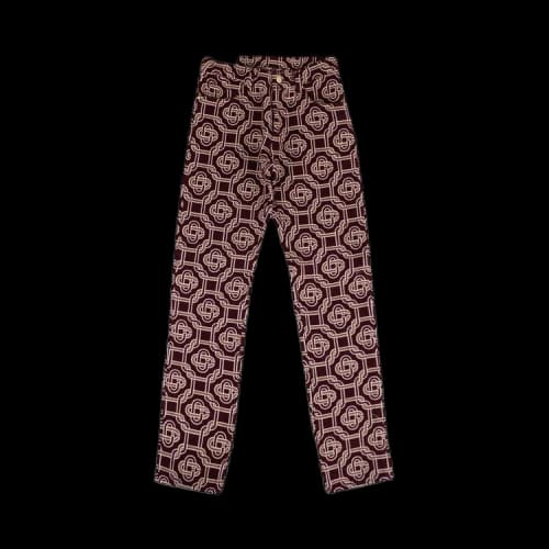 Casablanca Bordeaux Monogram Jacquard Printed Pants 'Bordeaux'