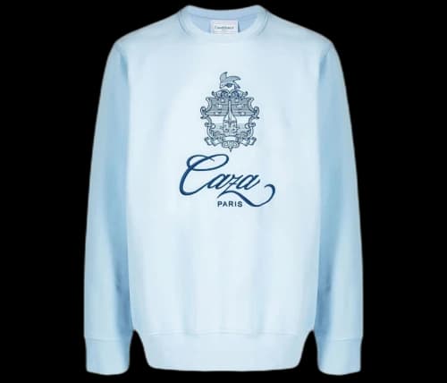 Casablanca Embleme De Caza Embroidered Sweatshirt Light Blue