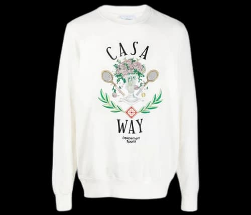Casablanca Casa Way Embroidered Sweatshirt Off-White